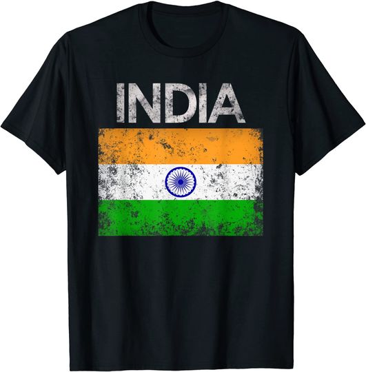Vintage India Indian Flag T Shirt