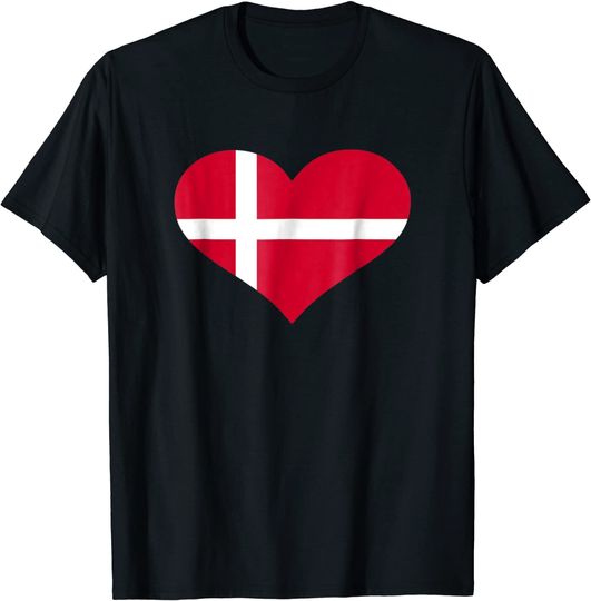 Denmark heart flag T-Shirt