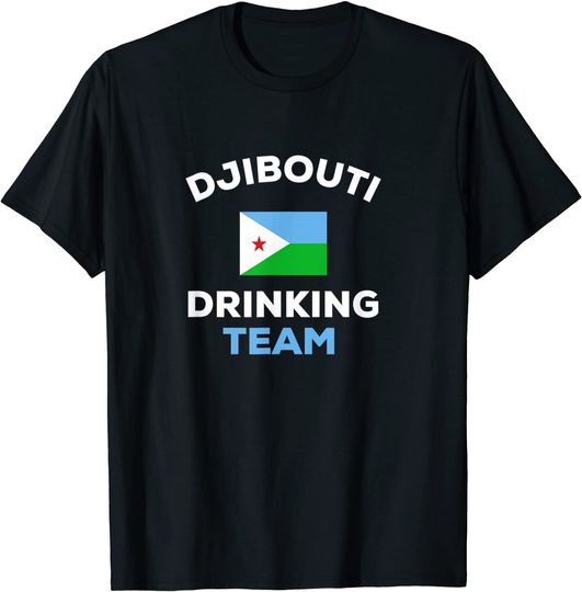 Djibouti Drinking Team Shirt Beer Country Flag T-Shirt