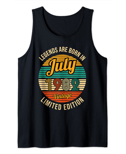 Legends are born in July 1982 39th Birthday Tank Top