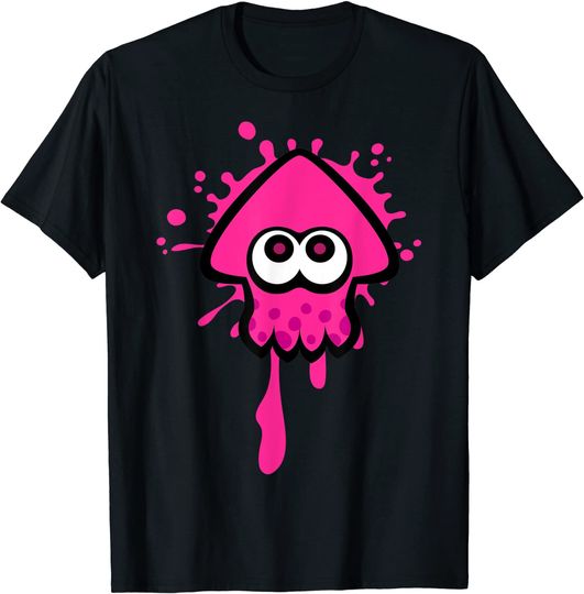 Nintendo Splatoon Pink Inkling Squid Splat Graphic T Shirt
