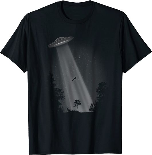 UFO Space Alien Abduction Flying Saucer T Shirt