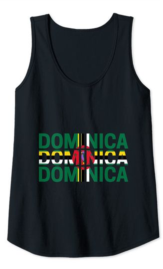 Dominica Flag Tank Top