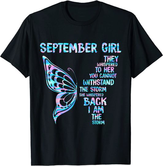 Butterfly September Birthday T Shirt