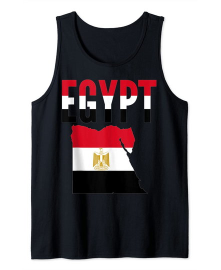 Egyptian Gift - Egypt Country Map Flag Tank Top