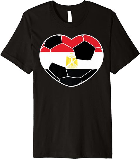 Egypt Soccer Ball Heart Jersey T-Shirt