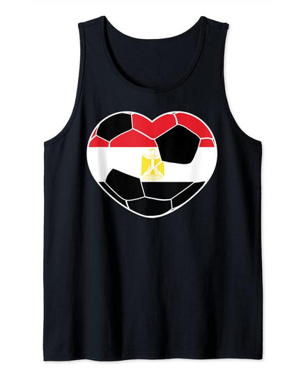 Egypt Soccer Ball Heart Jersey Egyptian Football Gift Tank Top