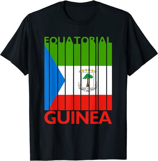 Equatorial Guinea T-Shirt Vintage Equatoguinean Flag T-Shirt