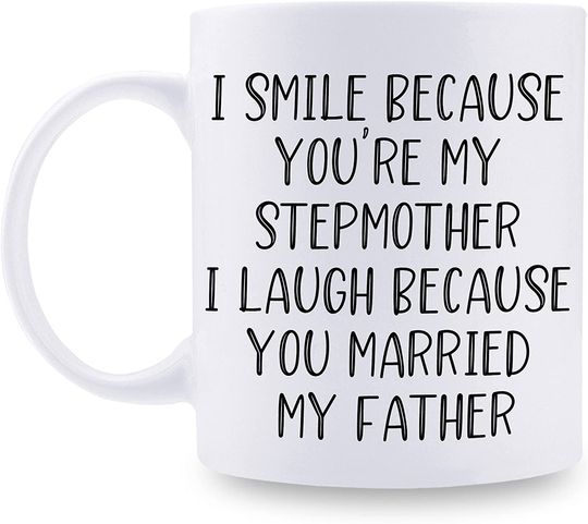 Stepmom Birthday Gifts from Daughter Son - Mothers Day Gifts for Stepmom, Coffee Mug for Women, Stepmom, Stepmother, Her Stepmom Cup