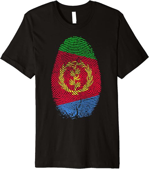Eritrea Flag Fingerprint It is in my DNA T-Shirt