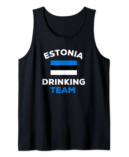 Estonia Drinking Team Flag Funny Beer Party Tank Top