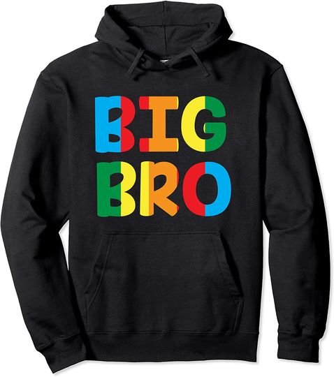Big Bro Elder Brother LGBTQ+ Family Sibling Love Pride Sibs Pullover Hoodie