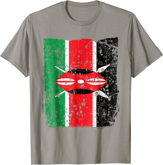Faded Kenyan Flag T Shirt