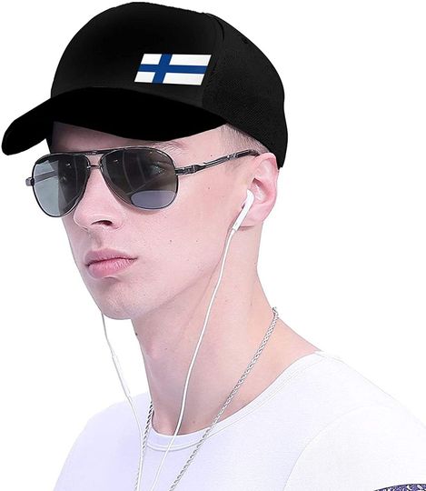 Inspier White Flag of Finland Baseball Hat
