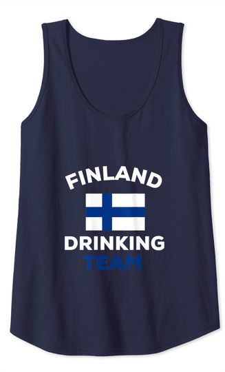 Finland Drinking Team Flag Funny Beer Party Tank Top