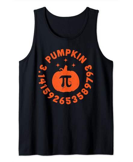 Pumpkin Pi Number 3.14 Pumpkin Pie Math Teacher Halloween Tank Top