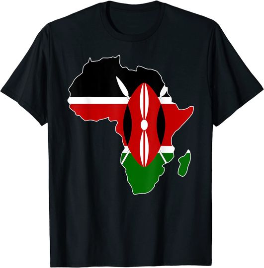 I Love Kenya With Kenyan Flag T Shirt