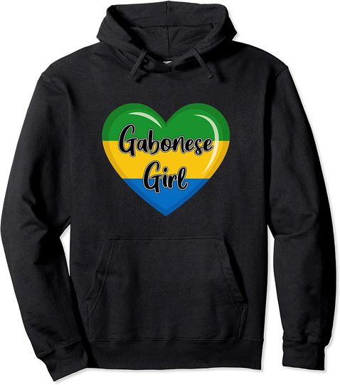 Gabon Flag Shirt for Women Gabonese Girl Pullover Hoodie