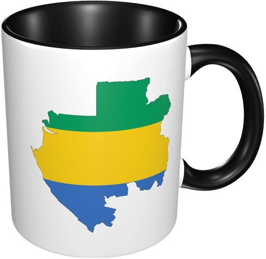 Gabon Flag Map Funny Coffee Mug
