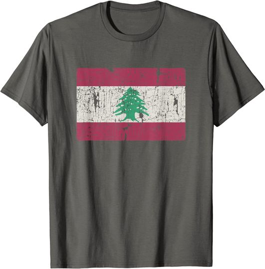 Vintage Flag Lebanon T Shirt
