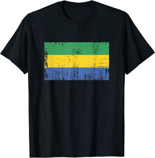Gabon Gabonese-Republic Flag Gift Football T-Shirt
