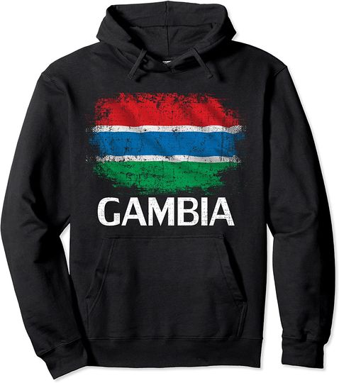 Vintage Gambia Flag For Gambian Gift Pullover Hoodie