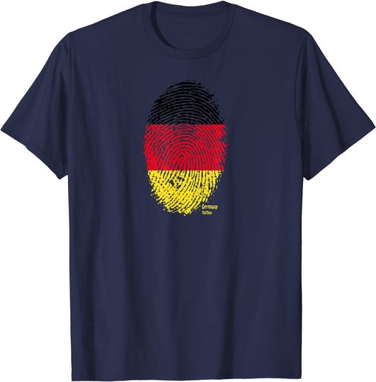 German Flag on Thumbprint T-Shirt