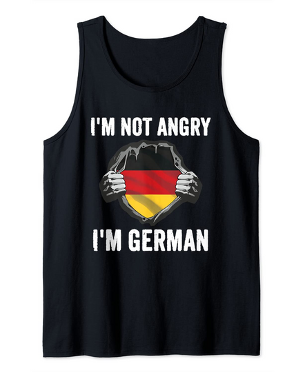 I'm Not Angry I'm German Flag Oktoberfest Tank Top