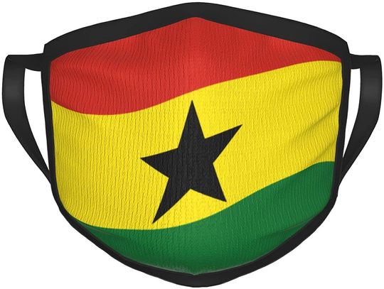 Ghana Flag Face Mask Adult Unisex Washable