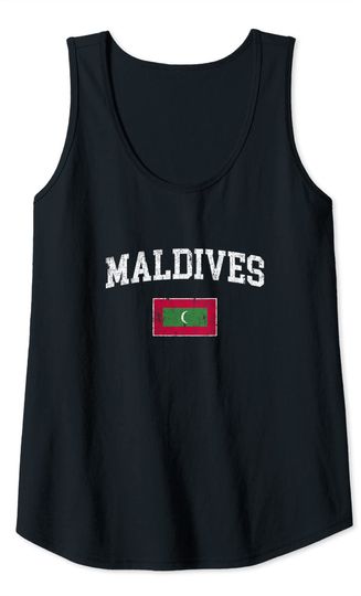 Maldives Flag Vintage Tank Top