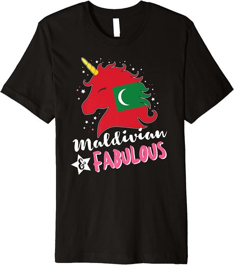 Unicorn Maldives Flag Premium T-Shirt