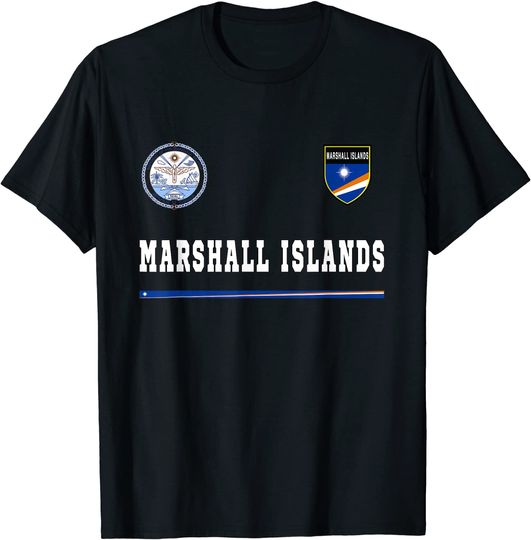 Marshall Islands Sports/Soccer Jersey Tee Flag Football T-Shirt