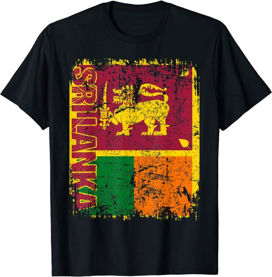 SRI LANKA Flag Vintage Distressed SRI LANKA T-Shirt