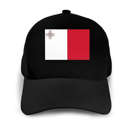 Inspier White Flag of Malta Baseball Hat