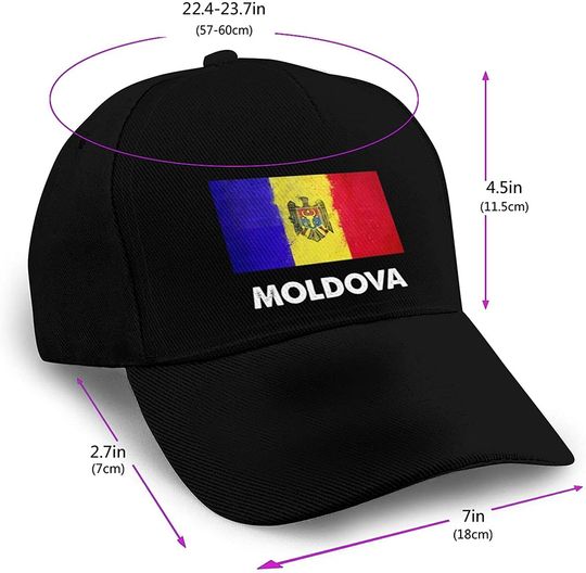 ZADPBB The Flag of Moldova Adjustable Baseball Cap