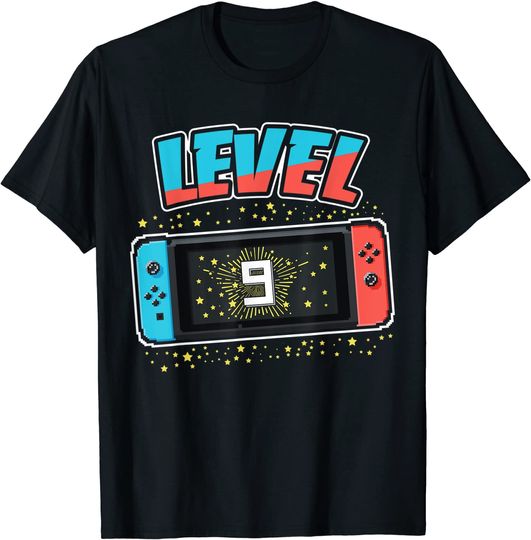Level 9 Birthday Shirt Boy 9 Years Old Video Games T Shirt