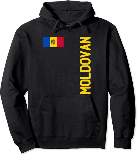 Moldovan Flag And Moldova Roots Pullover Hoodie