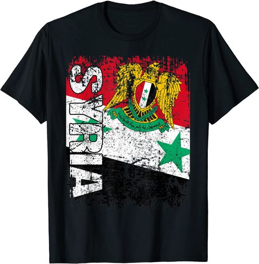 SYRIA Flag Vintage Distressed SYRIA T-Shirt