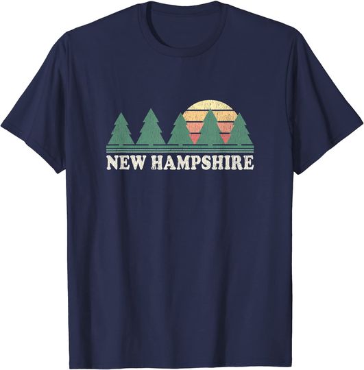 New Hampshire NH Vintage Retro 70s Graphic T Shirt