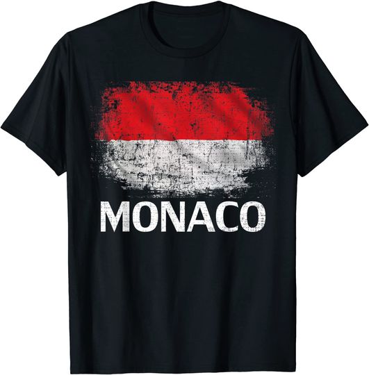 Vintage Monaco Flag Gift T-Shirt