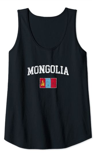 Mongolia Flag Vintage Tank Top