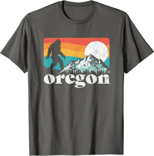 Oregon Pride Bigfoot Mountains 80's Vintage T Shirt