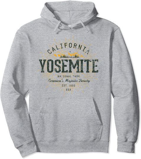 Retro Style Vintage Yosemite National Park Pullover Hoodie