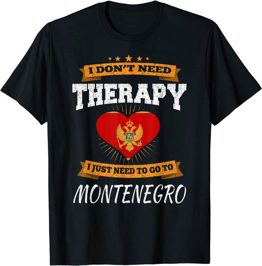Montenegro Flag I Vacation Gift I Funny Montenegro T-Shirt