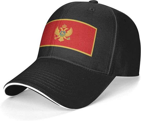 Night Butterfly Flag of Montenegro Plain Baseball Cap Adjustable Dad Hats Gift for Men Women Outdoor Activities Black