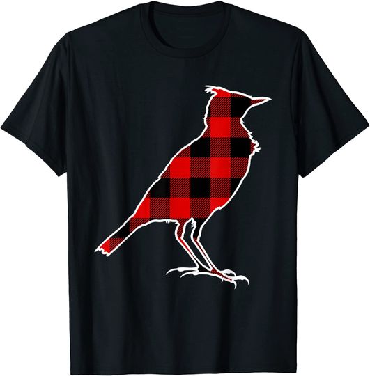 Blue Jay Red Buffalo Plaid Bird Matching PJ Family T Shirt