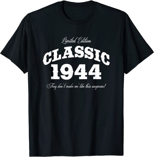 Gift for 76 Year Old: Vintage Classic Car 1944 76th Birthday T Shirt