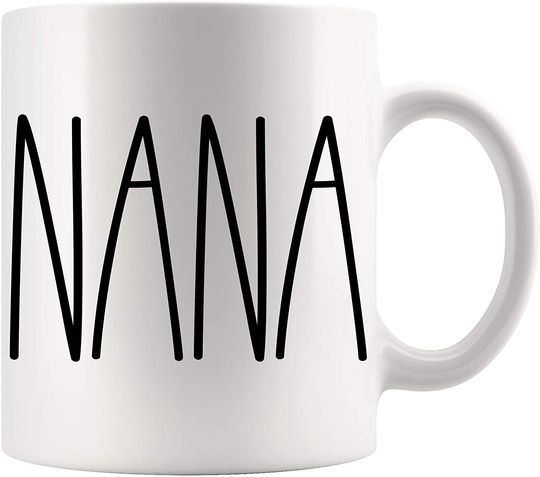 NANA Coffee Mug | Rae Dunn Inspired and Style | Birthday - Merry Christmas - Mother's Day | Family Coffee Mug, Present For The Best NANA Ever Coffee Cup