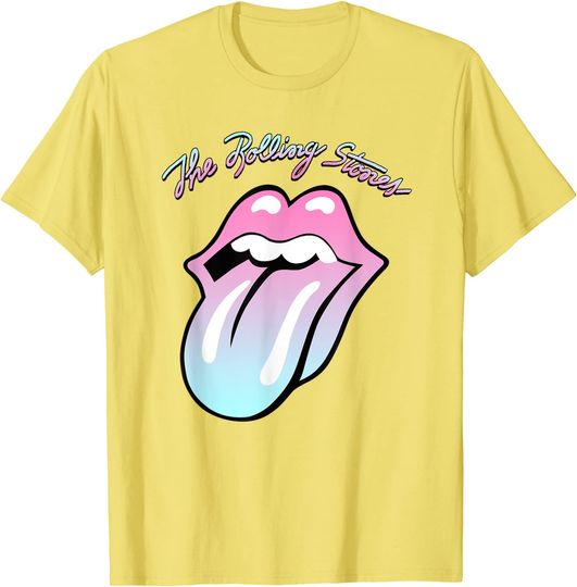 Rolling Stones Gradient Tongue Yellow T-Shirt