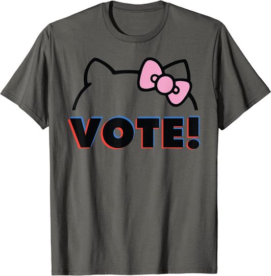 Hello Kitty Vote Bow Outline T-Shirt